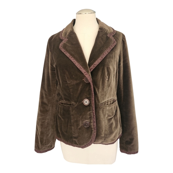 Boden Jackets & Blazers - Boden Rosebury Brown Velvet Blazer | Size US 12 (Fits Small)